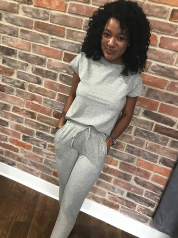 Riley T-Shirt Lounge Suit Grey